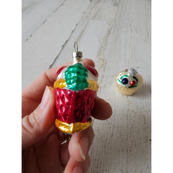 Vintage fruit basket glass Mercury ornament Maximus‎ tree mini - Picture 3 of 11